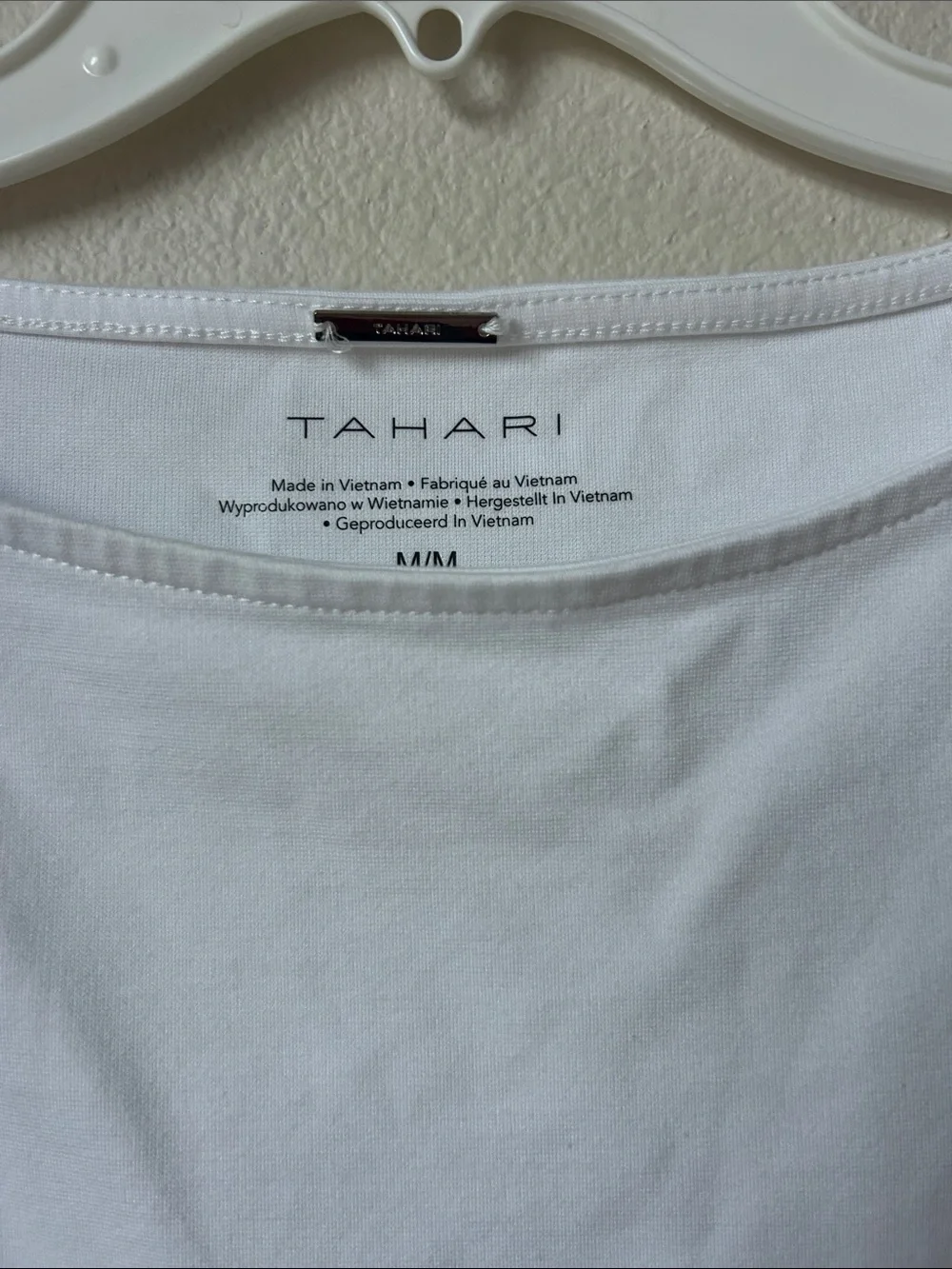Tahari White Cotton Crewneck Tank - Picture 2 of 3